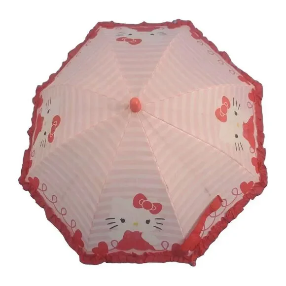 Hello Kitty Kids Umbrella Pink Hearts 2014 READ - Picture 1 of 16